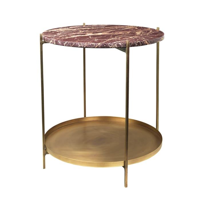 Tristan marmeren tafel Ø54 cm - Messing-bruin - Broste Copenhagen