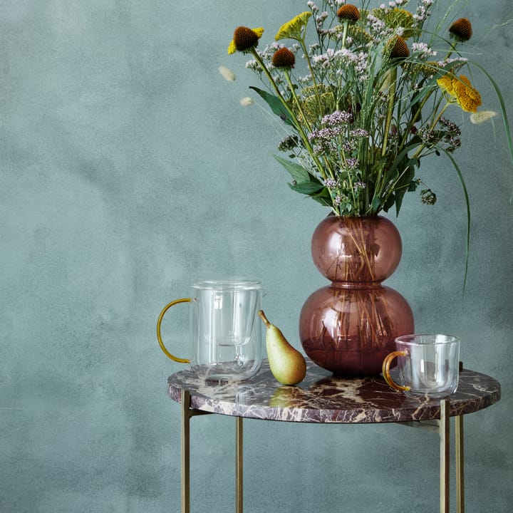 Tristan marmeren tafel Ø54 cm - Messing-bruin - Broste Copenhagen