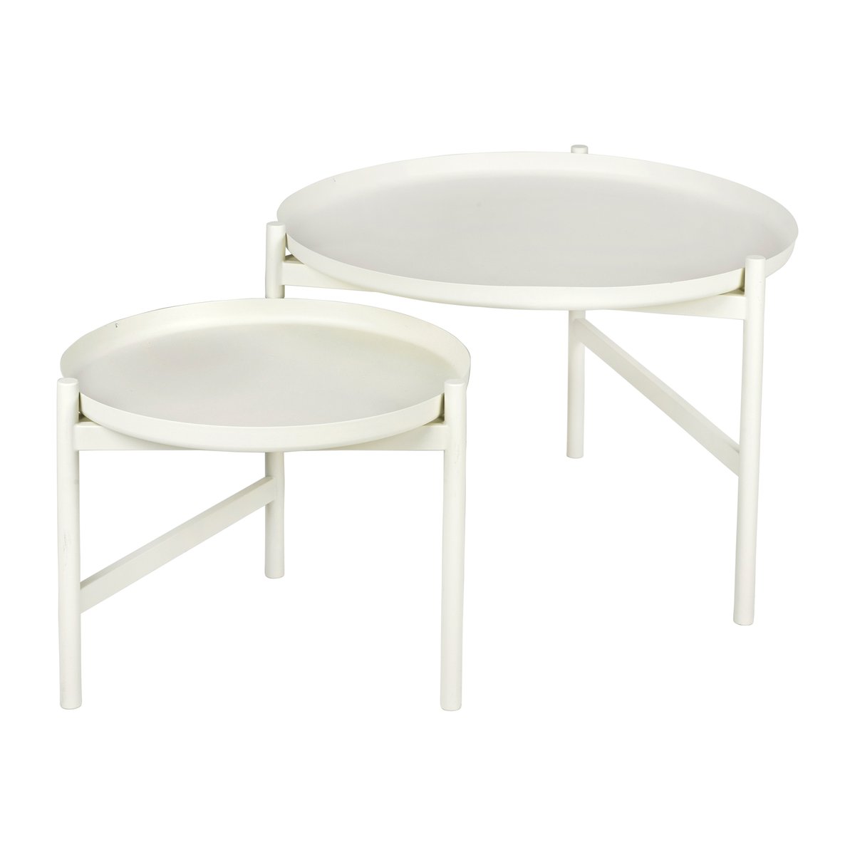 Broste Copenhagen Turner table bijzettafel o70 cm White