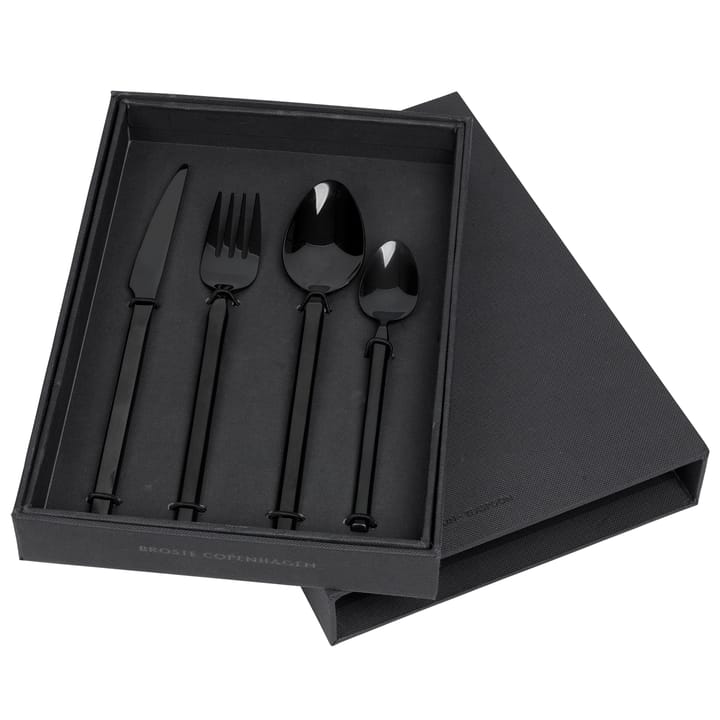 Tvis bestekset 4-delig - Titanium black - Broste Copenhagen