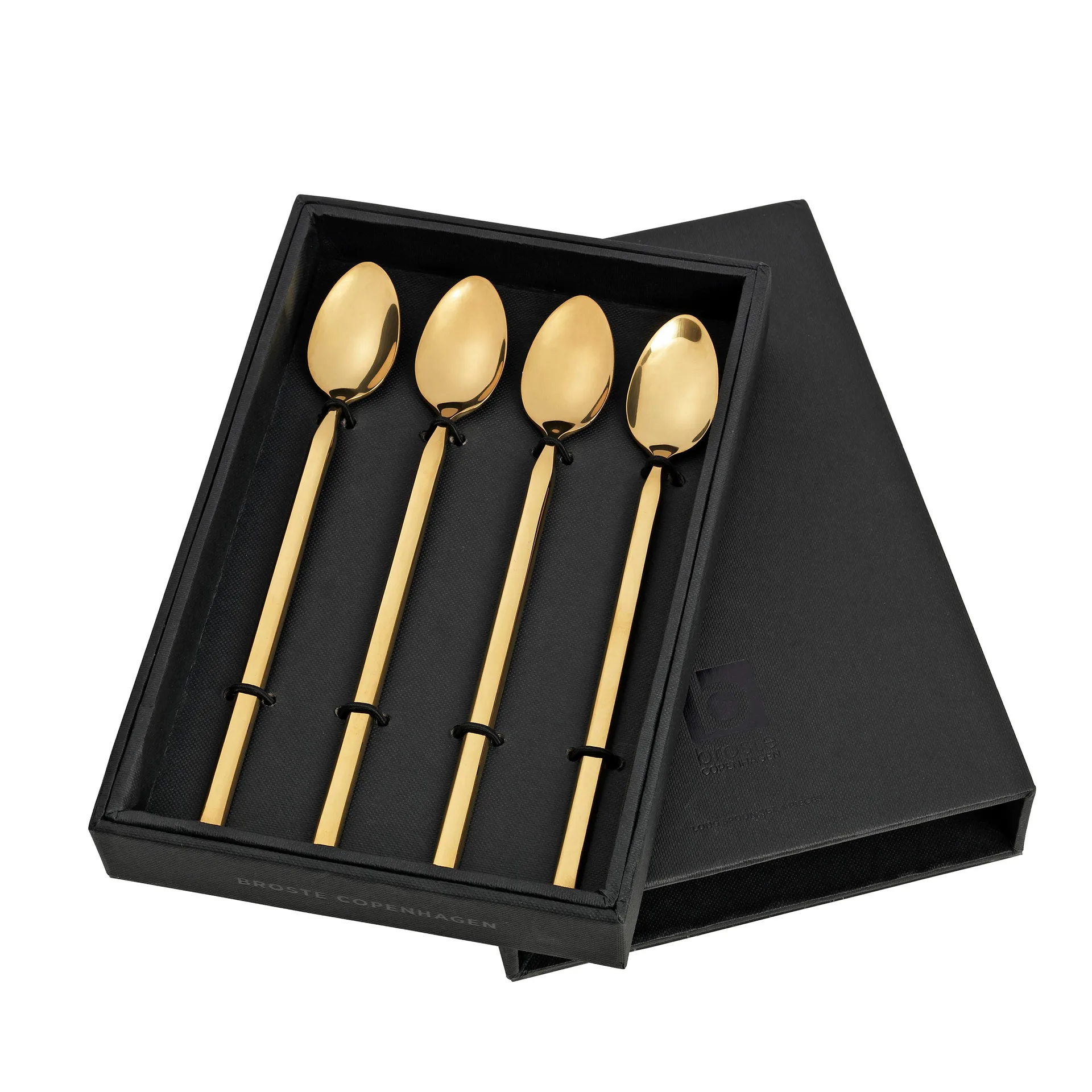 Tvis lange lepels 4-pack, goud Broste Copenhagen