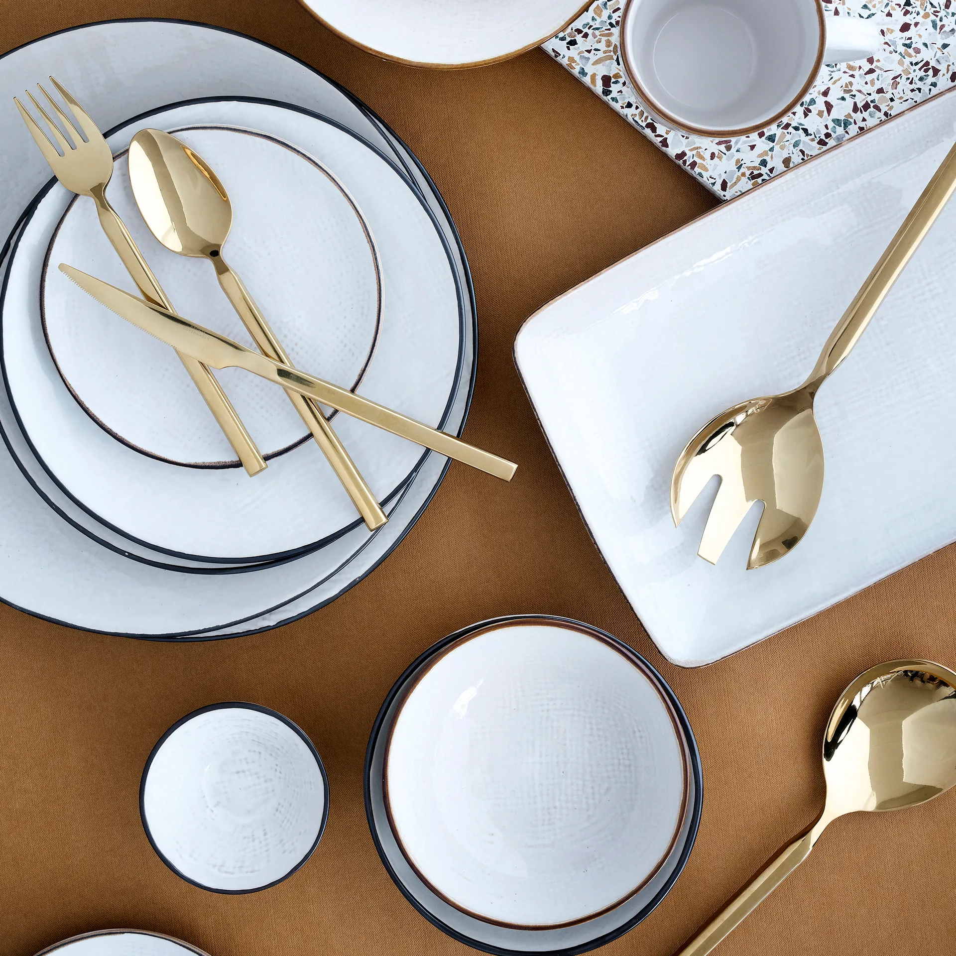 Tvis vork 4-pack, goud Broste Copenhagen