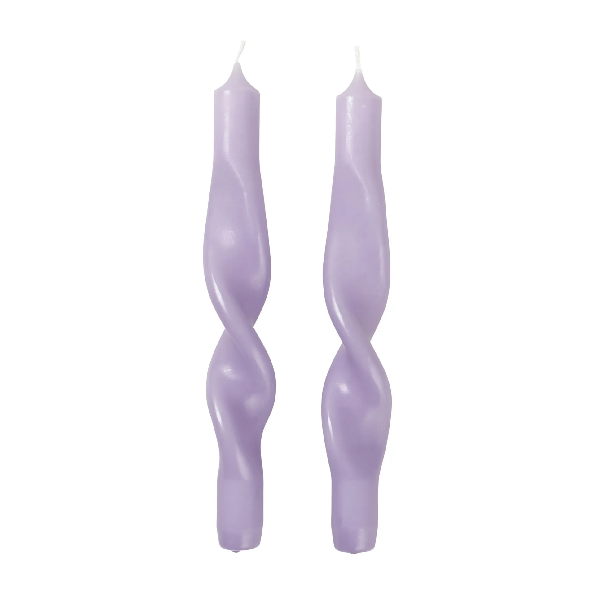 Twist twisted candles gedraaide kaarsen 23 cm 2-pack, Orchid light purple Broste Copenhagen
