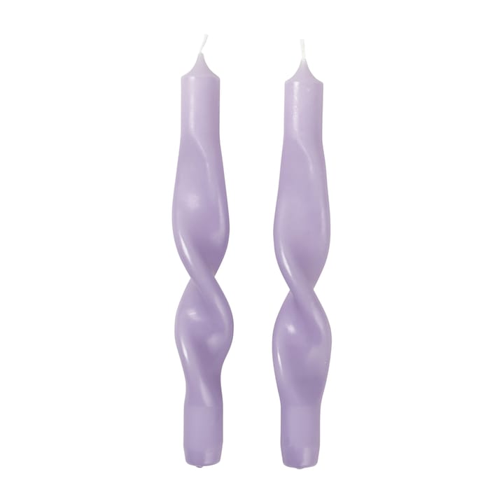 Twist twisted candles gedraaide kaarsen 23 cm 2-pack - Orchid light purple - Broste Copenhagen