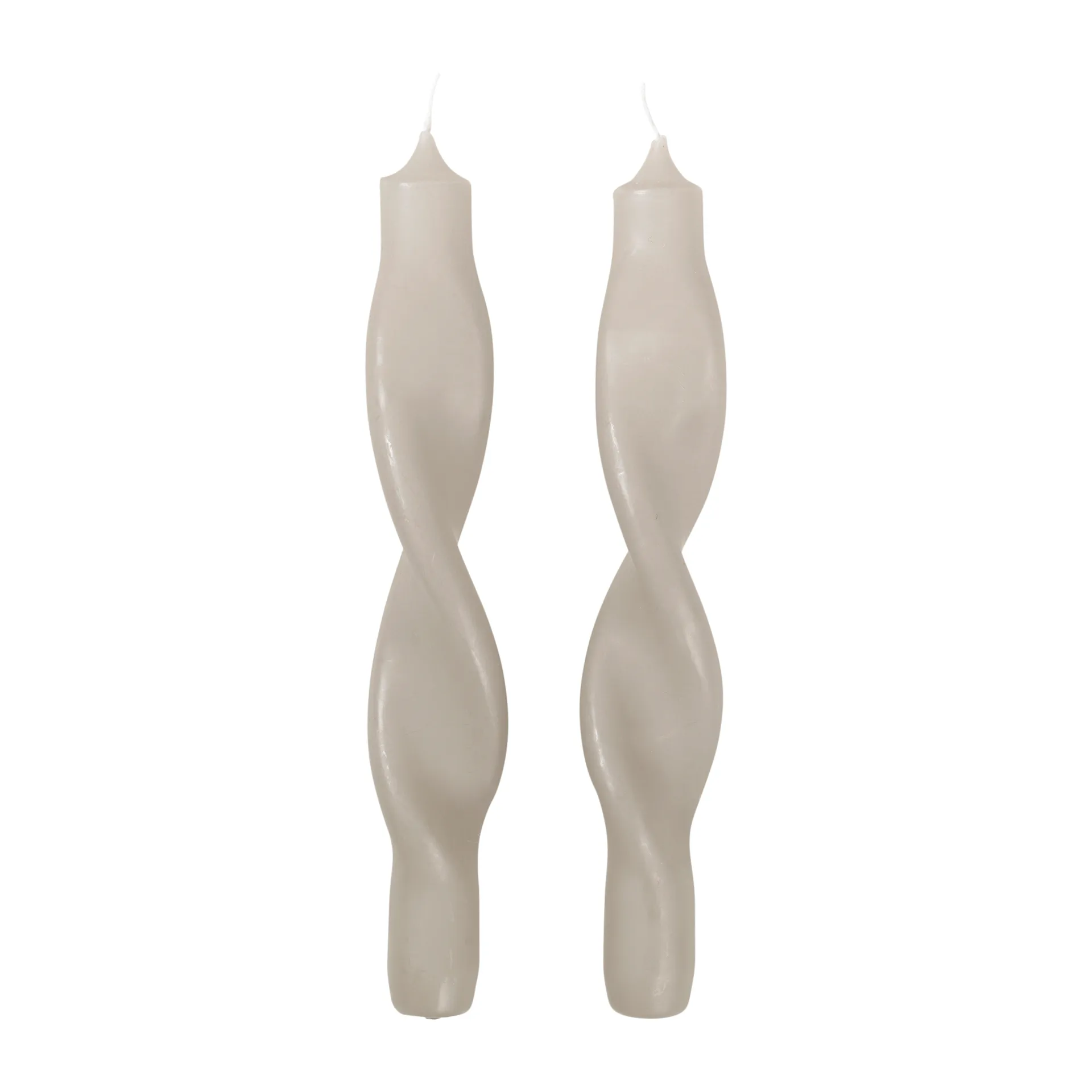 Twist twisted candles gedraaide kaarsen 23 cm 2-pack, Rainy day Broste Copenhagen