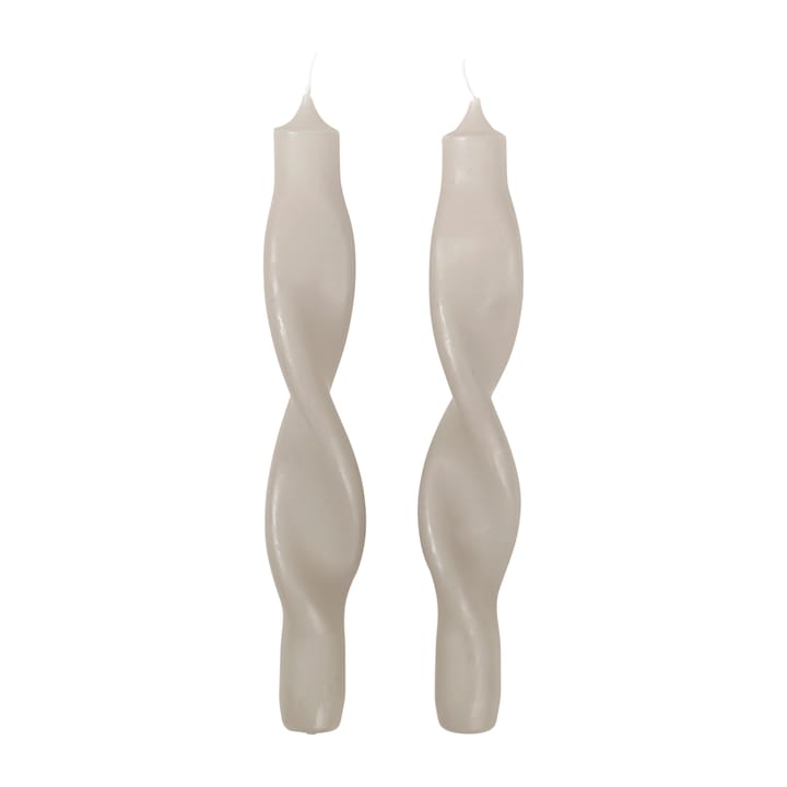 Twist twisted candles gedraaide kaarsen 23 cm 2-pack - Rainy day - Broste Copenhagen