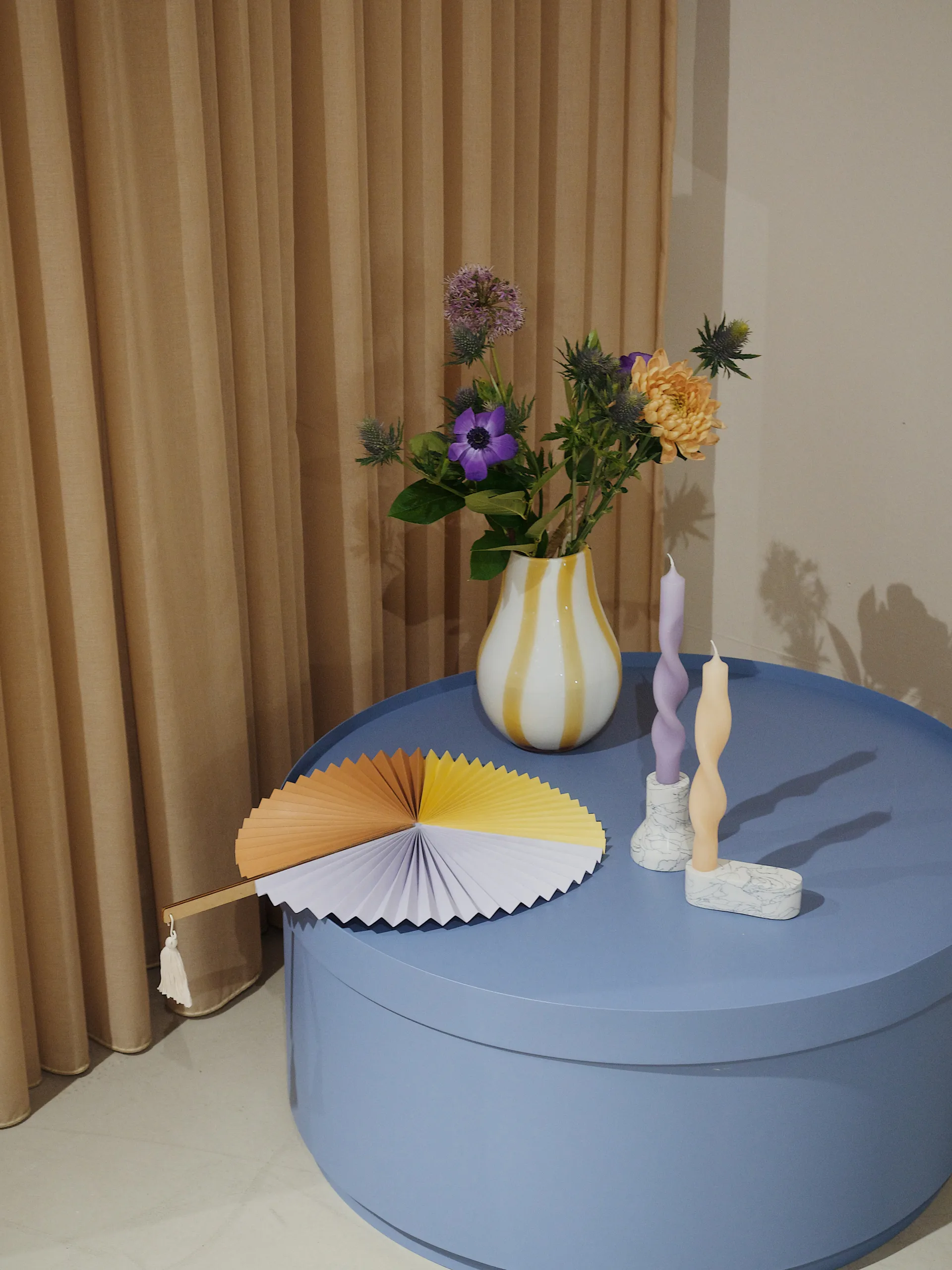 Twist twisted candles gedraaide kaarsen 23 cm 2-pack, Walnut Broste Copenhagen