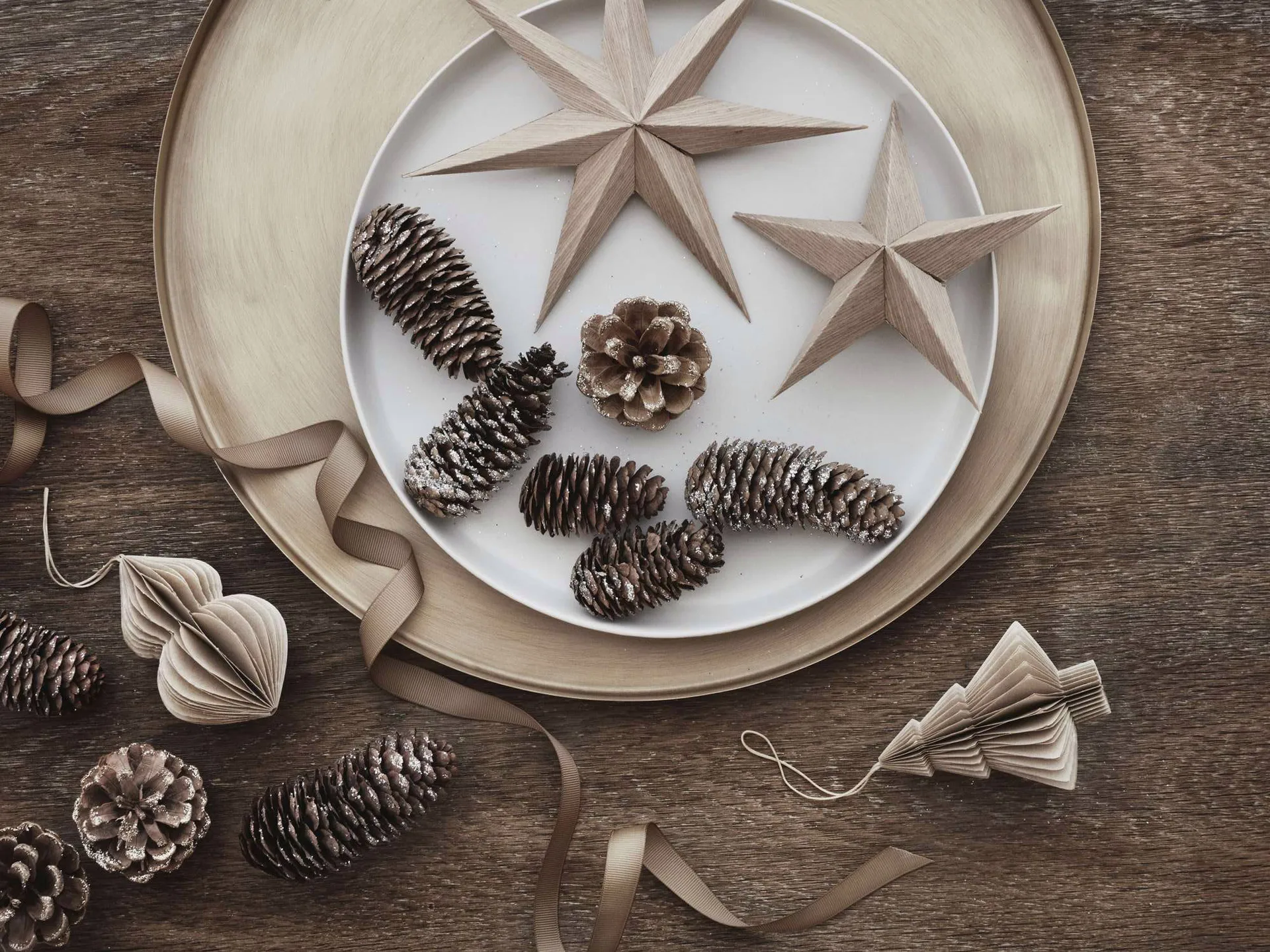 Venice houten ster Ø20 cm, Natural Broste Copenhagen