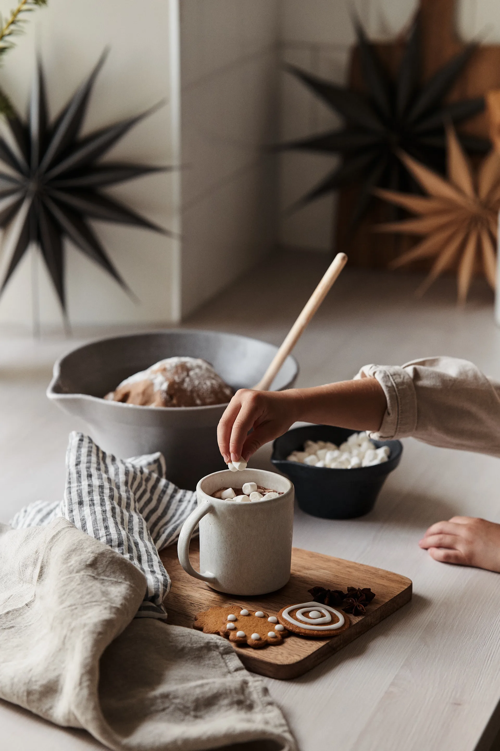 Venok kerstster 40 cm., warmgrijs Broste Copenhagen