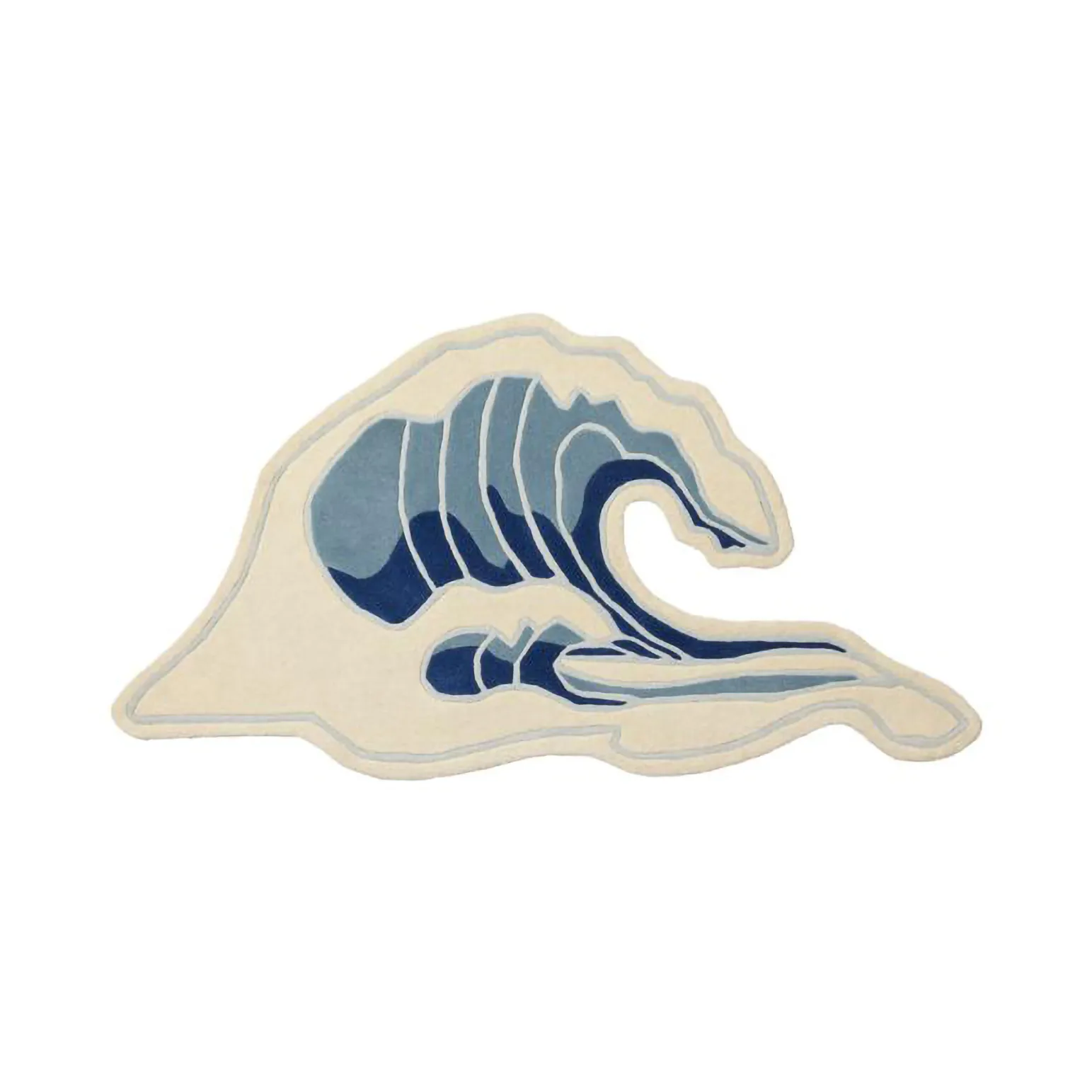 Wave vloerkleed, Blue, 85x160 cm Broste Copenhagen