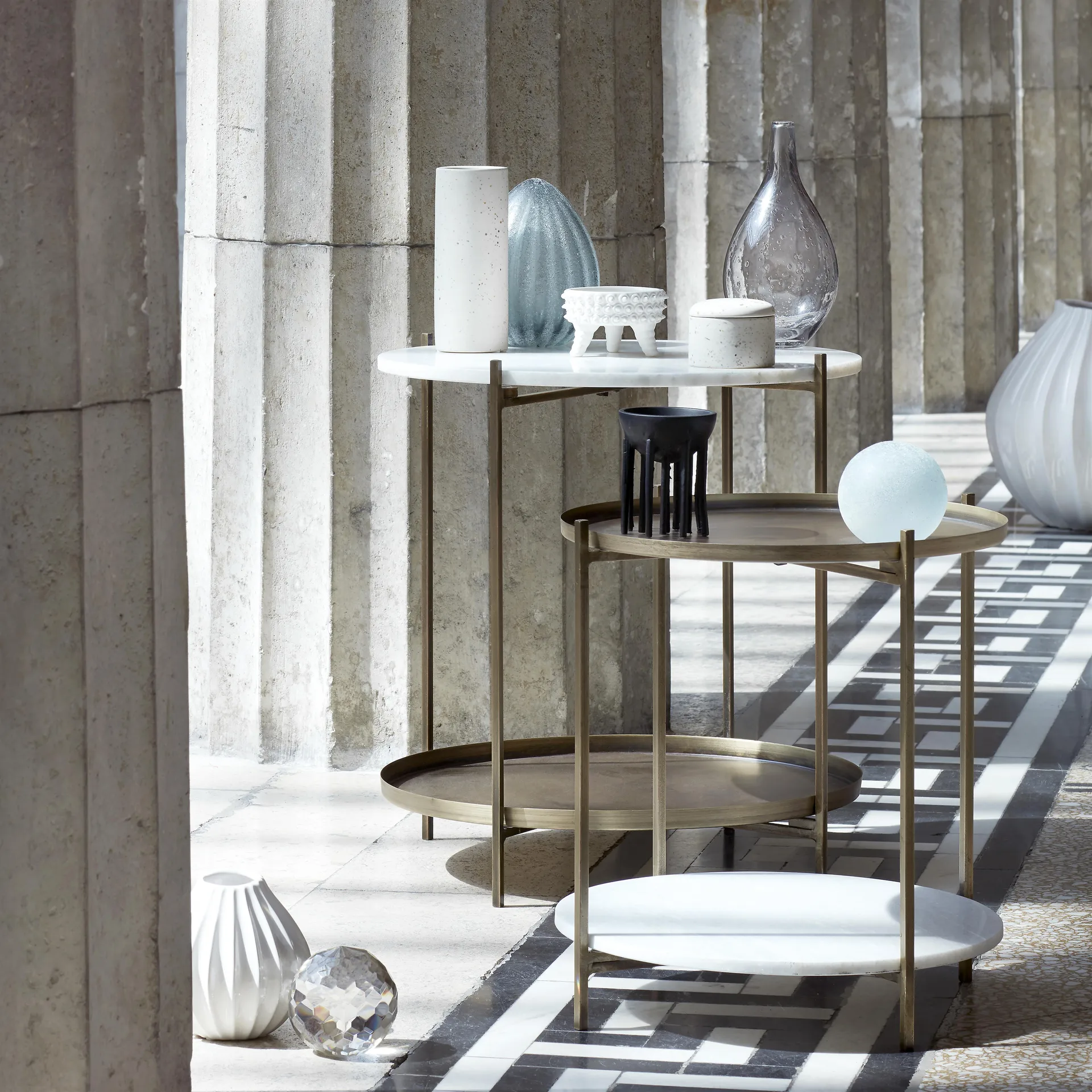 Wide vaas ivory, 15 cm. Broste Copenhagen