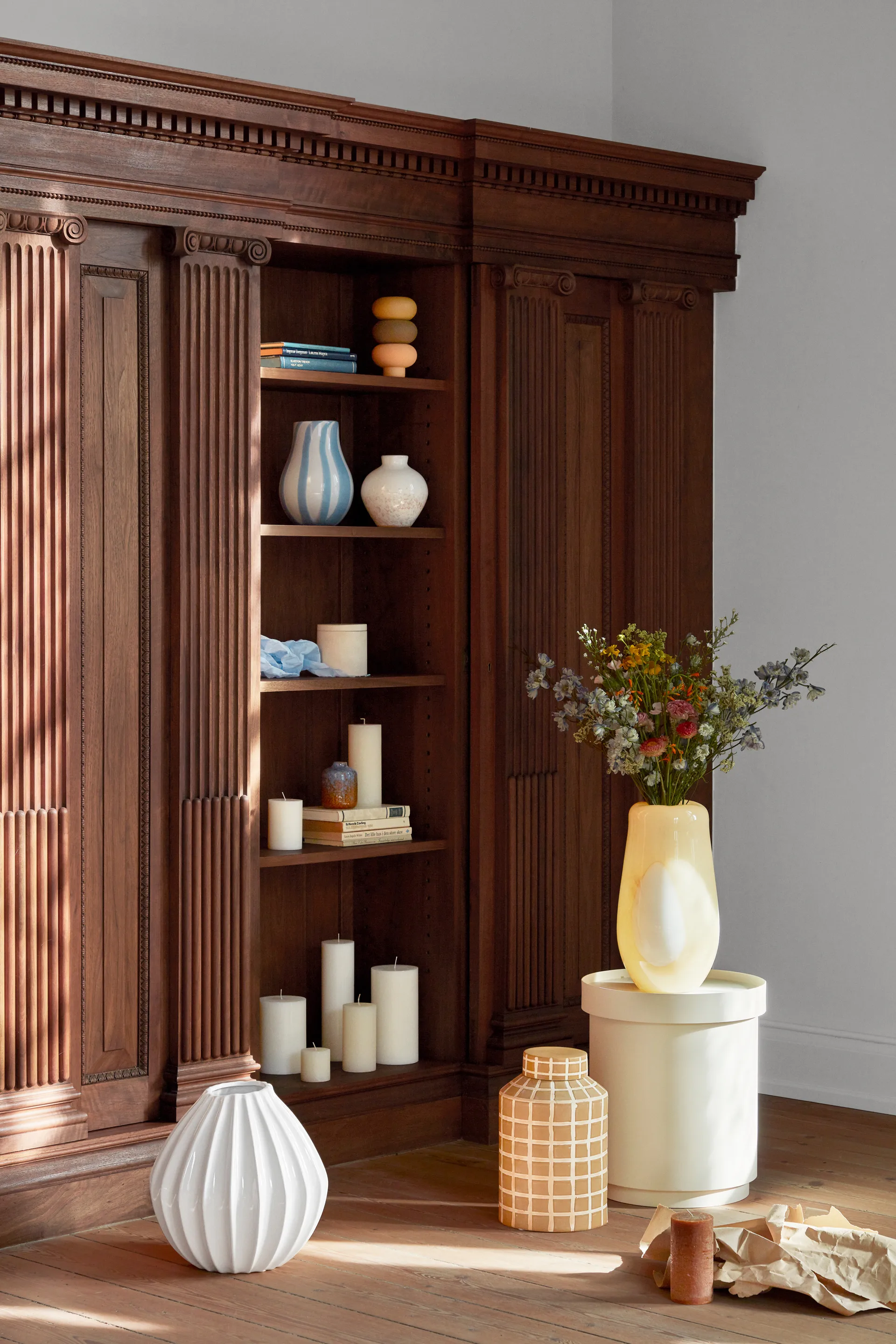 Wide vaas ivory, 40 cm Broste Copenhagen