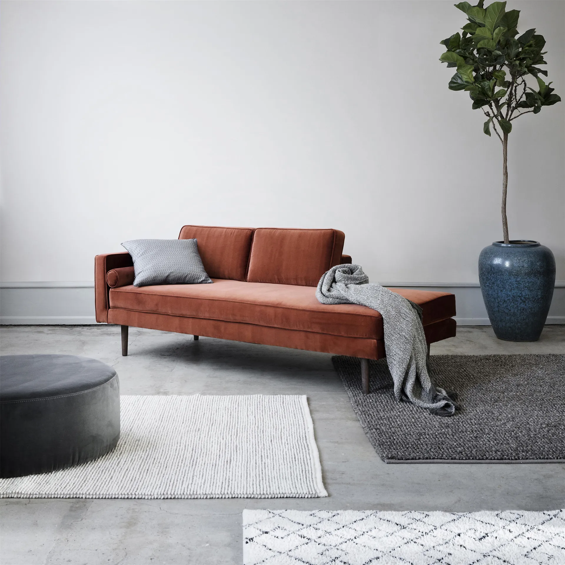 Wind chaise longue, caramel cafe (rood) Broste Copenhagen