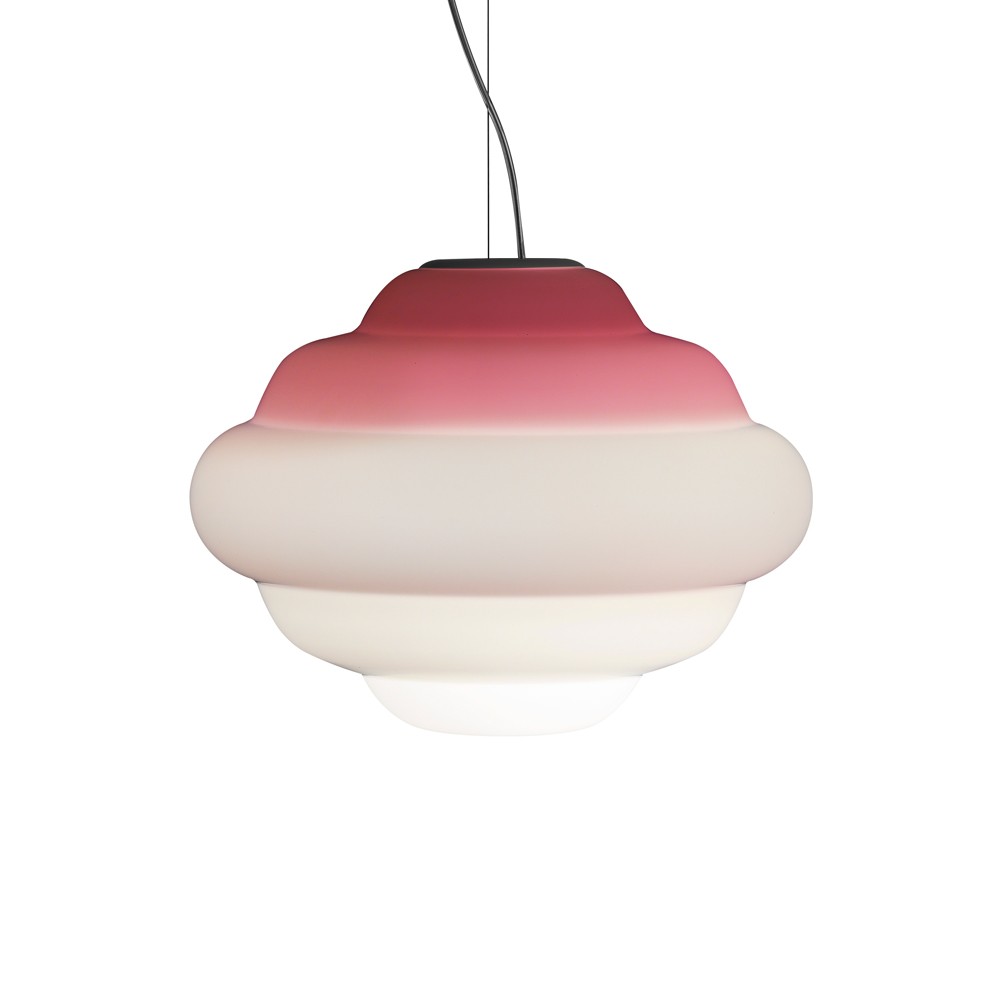 Bsweden Cloud hanglamp wit, opaalglas met kleurenfilter