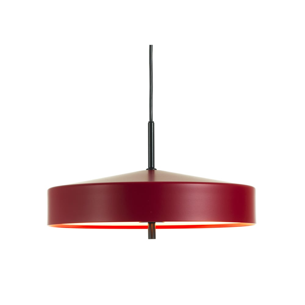 Bsweden Cymbal Hanglamp rood mat, zwart snoer, ø32 cm