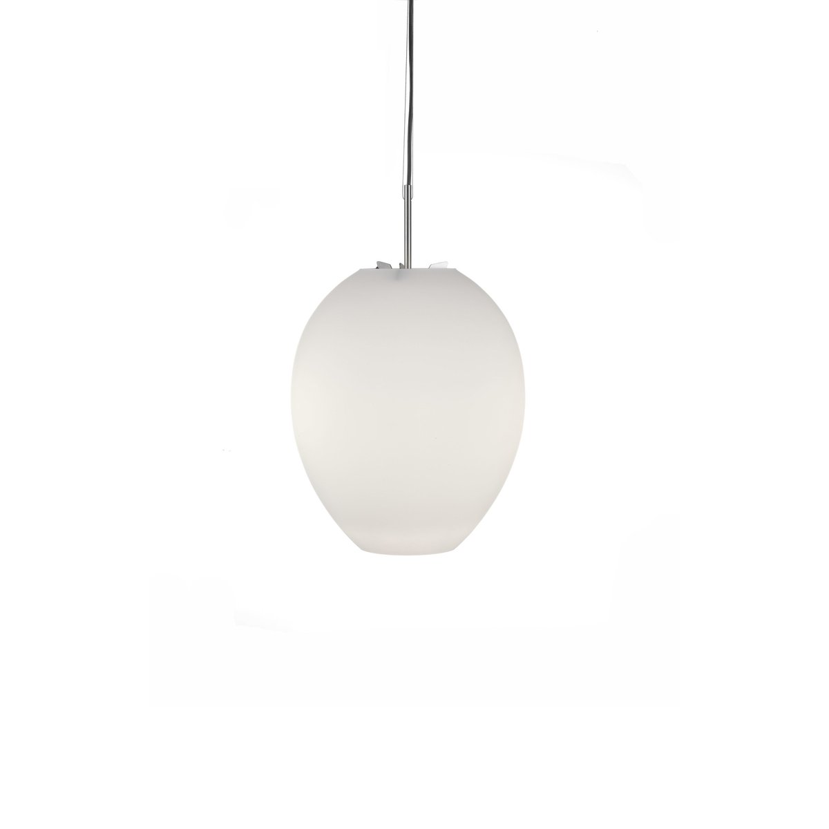 Bsweden Egg hanglamp wit/roestvrij staal, opaalglas