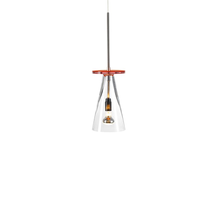 Kon hanglamp, transparant, oranje schijf Bsweden