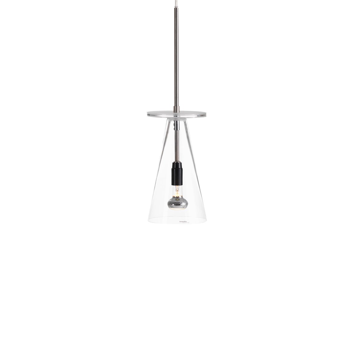 Bsweden Kon hanglamp transparant, witte schijf | Scandinavisch Interieur | Hanglampen | Wit