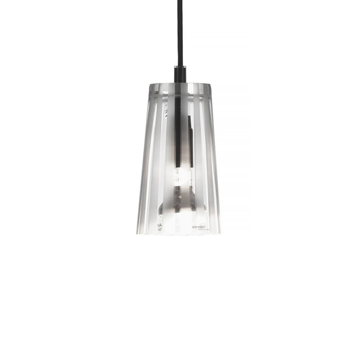 Manhattan 16 hanglamp - transparant glas, matte staande strepen - Bsweden