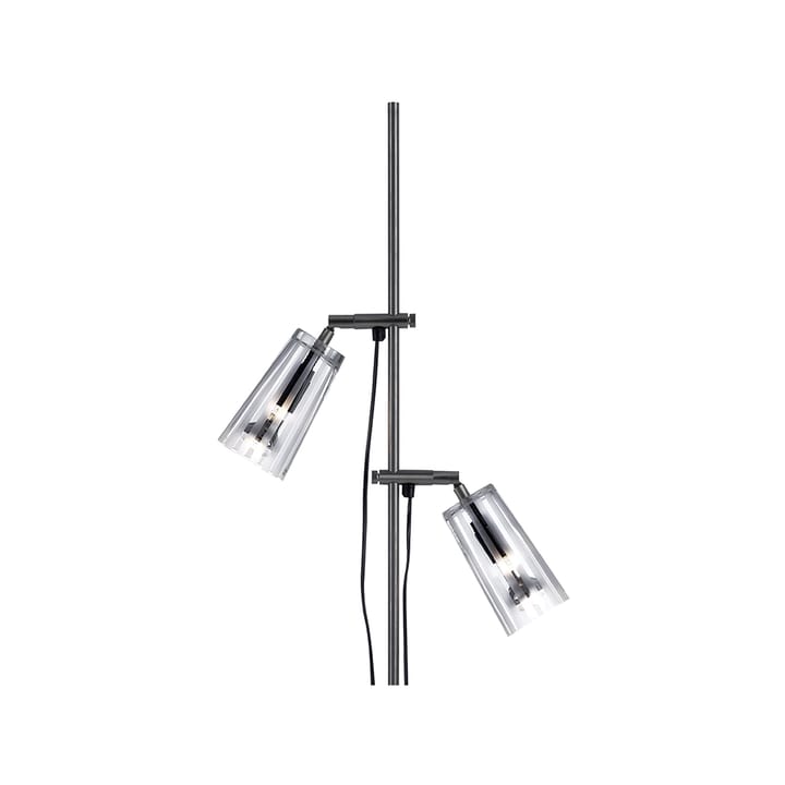 Manhattan 16 vloerlamp, transparant glas, matte verticale band Bsweden