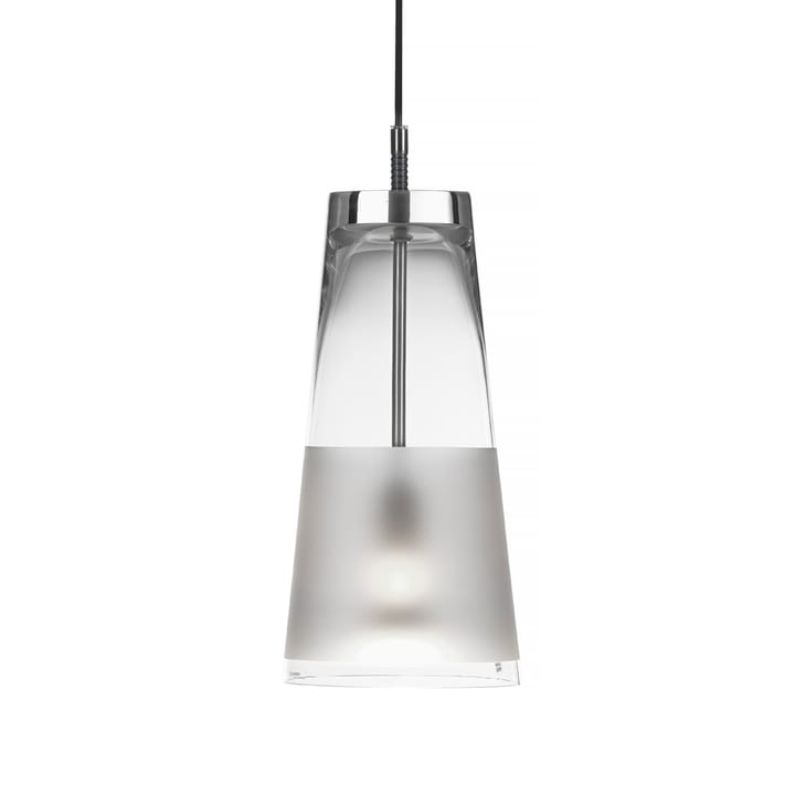 Manhattan 50 hanglamp - transparant glas, matte horizontale band - Bsweden