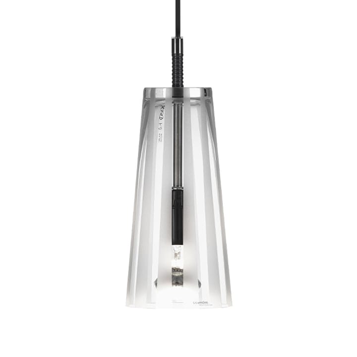 Manhattan 50 hanglamp - transparant glas, matte verticale strepen - Bsweden