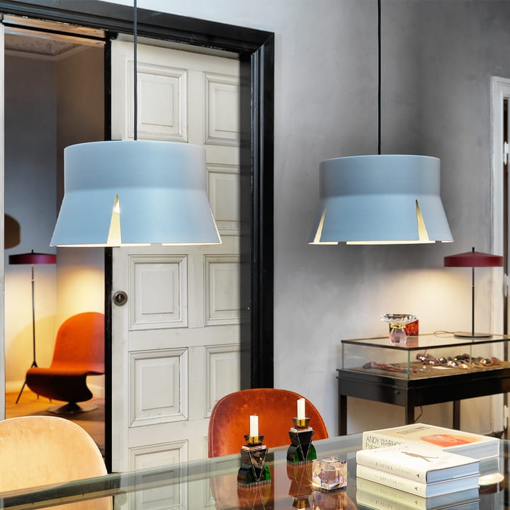 Split 40 hanglamp, oranje mat, zwart textielsnoer Bsweden