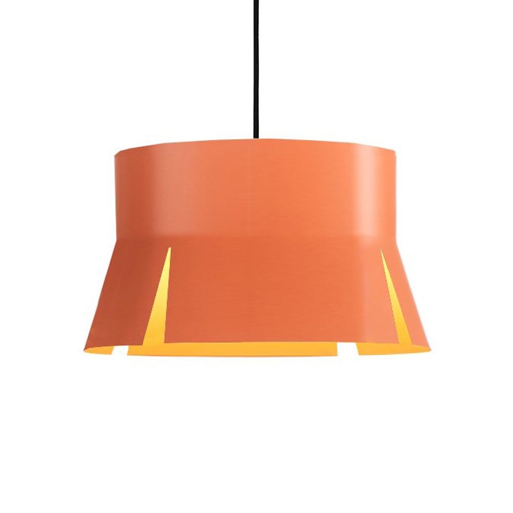 Bsweden Split 40 hanglamp oranje mat, zwart textielsnoer