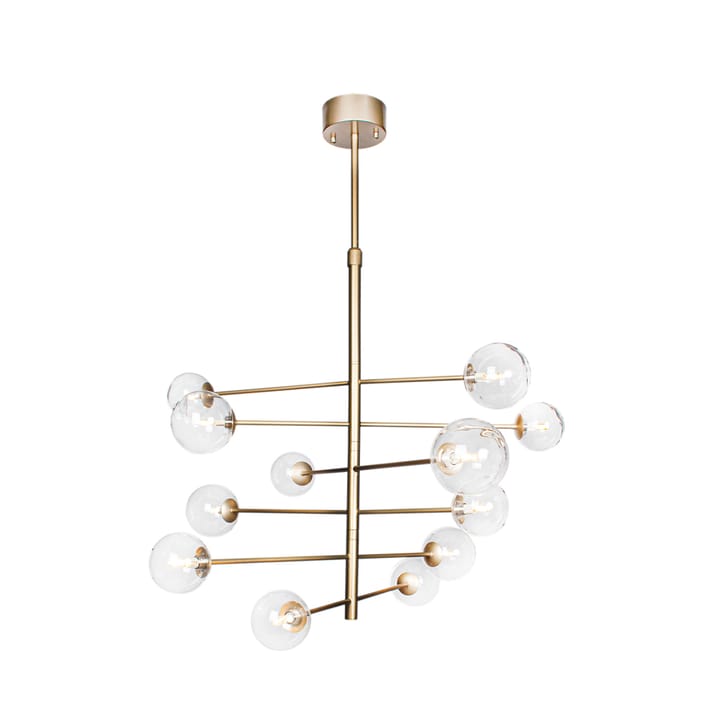 Avenue hanglamp, goud/transparant, 12 lampen By Rydéns