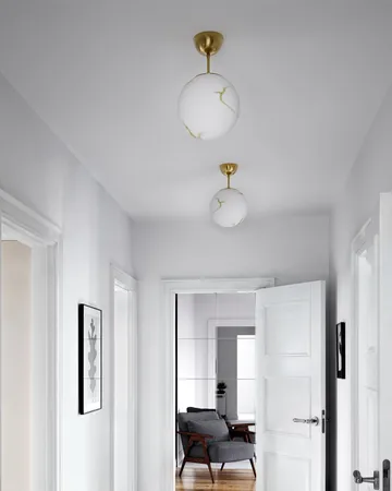 Bellagio hanglamp Ø25 cm - Messing-wit - By Rydéns