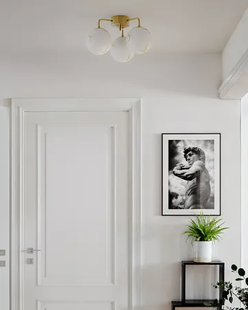 Bellagio plafondlamp 3-lite - Messing-wit - By Rydéns