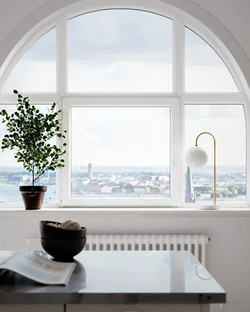 Bellagio tafellamp 60 cm - Messing-wit - By Rydéns