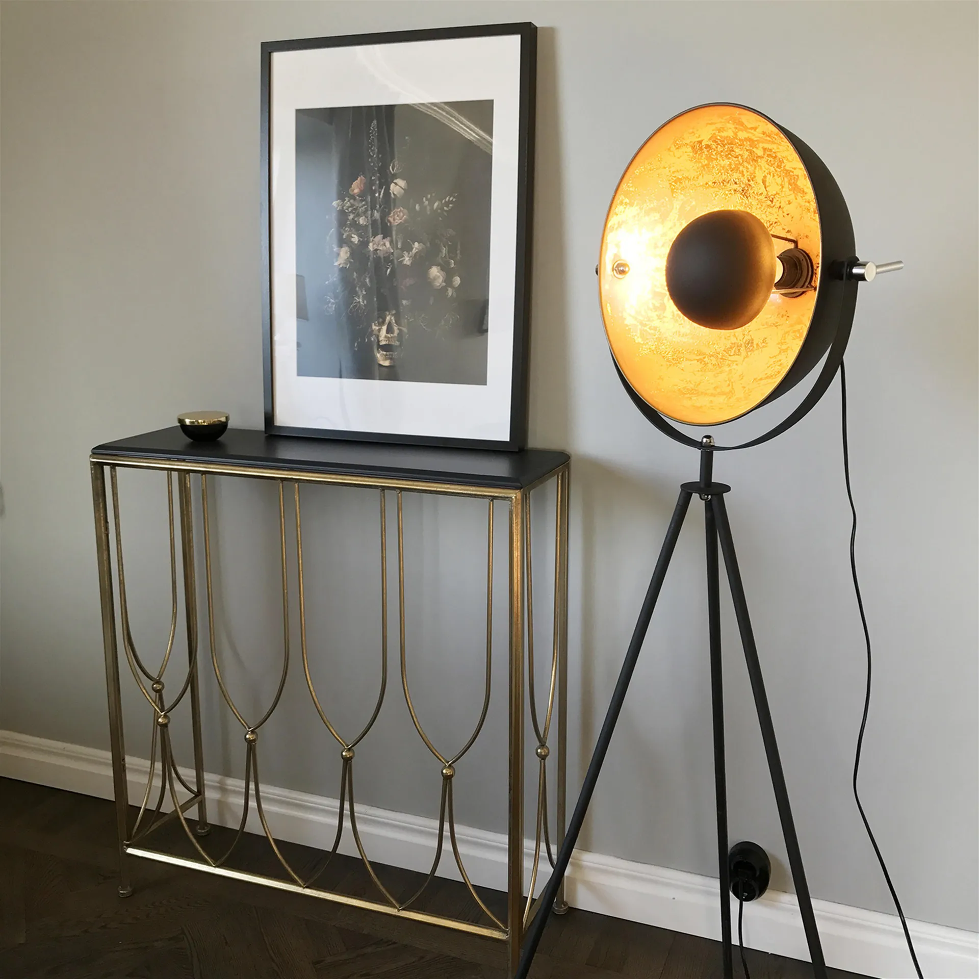 Captain mini vloerlamp, zandzwart By Rydéns