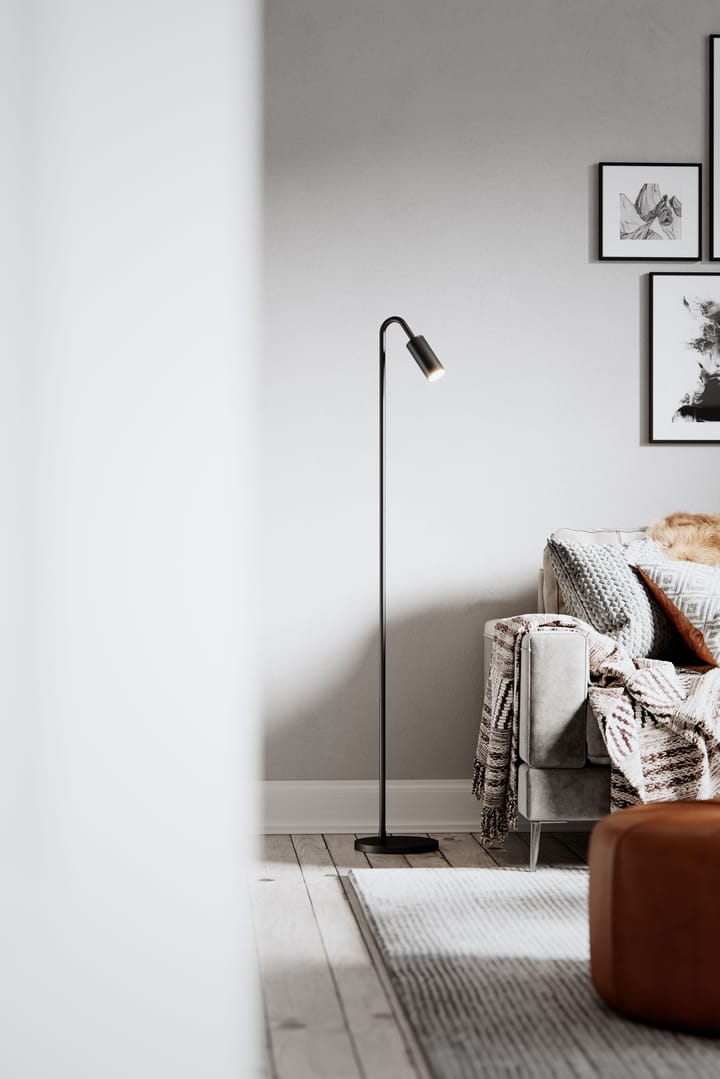 Curve vloerlamp 146 cm, Matzwart By Rydéns