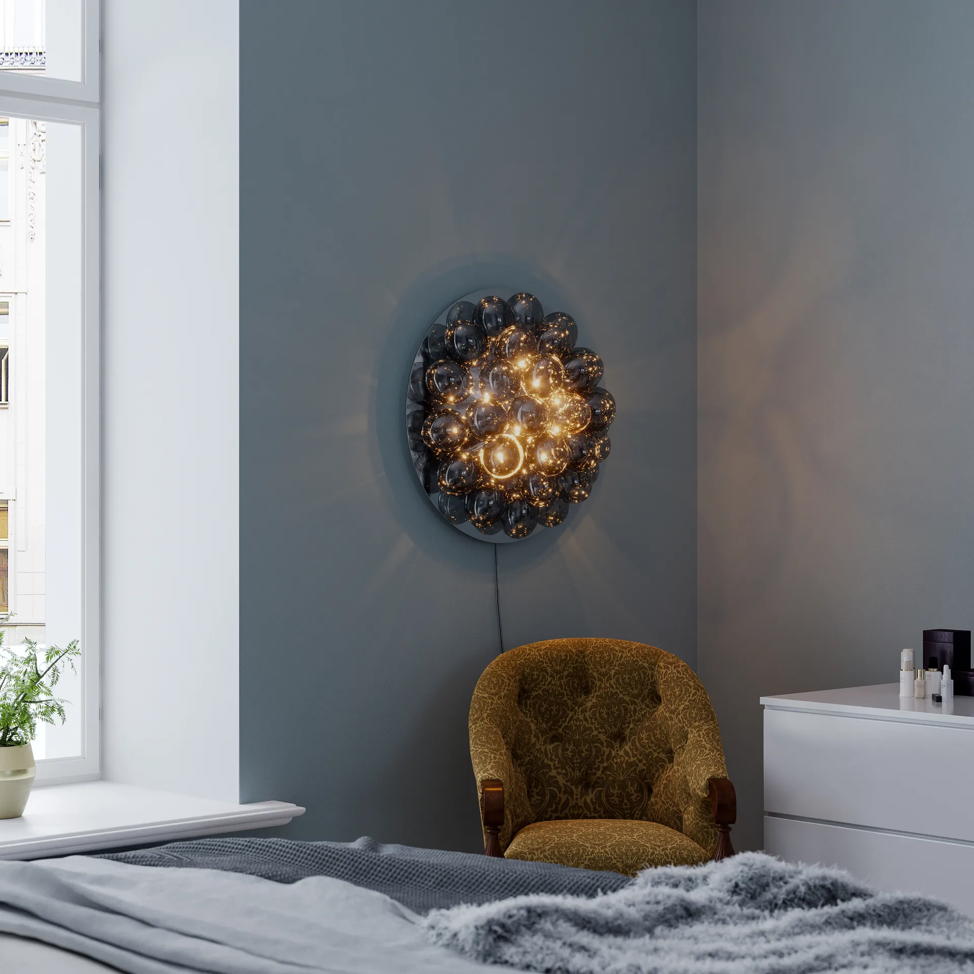 Gross muurlamp Ø60 cm, Smoke By Rydéns