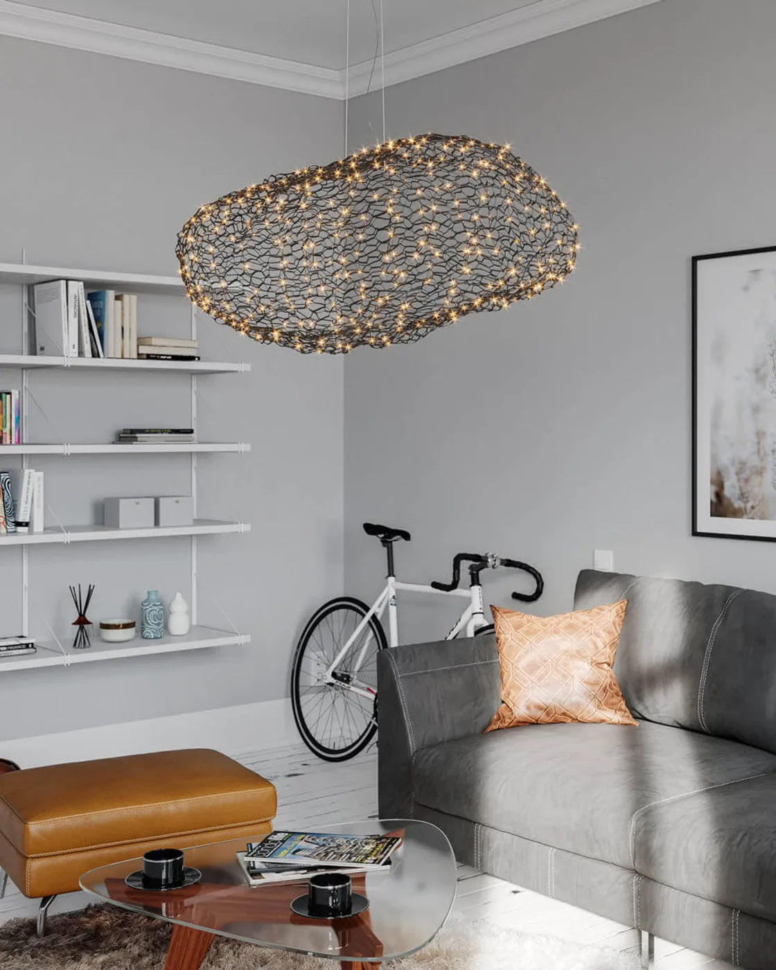 Hayden plafondlamp, Mat zwart, 115 cm By Rydéns