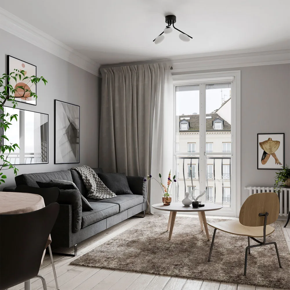 Imperia plafonnière, zwart mat By Rydéns