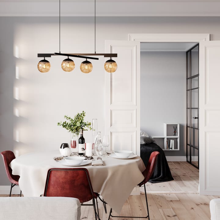 Labelle hanglamp, zwart/amber By Rydéns