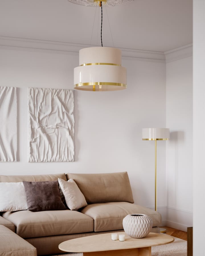 Marcel hanglamp Ø50 cm, Messing-wit By Rydéns