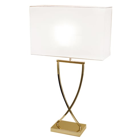 By Rydéns Omega tafellamp 67 cm. messing-wit | Scandinavisch Interieur | Bureau- & tafellampen | Wit