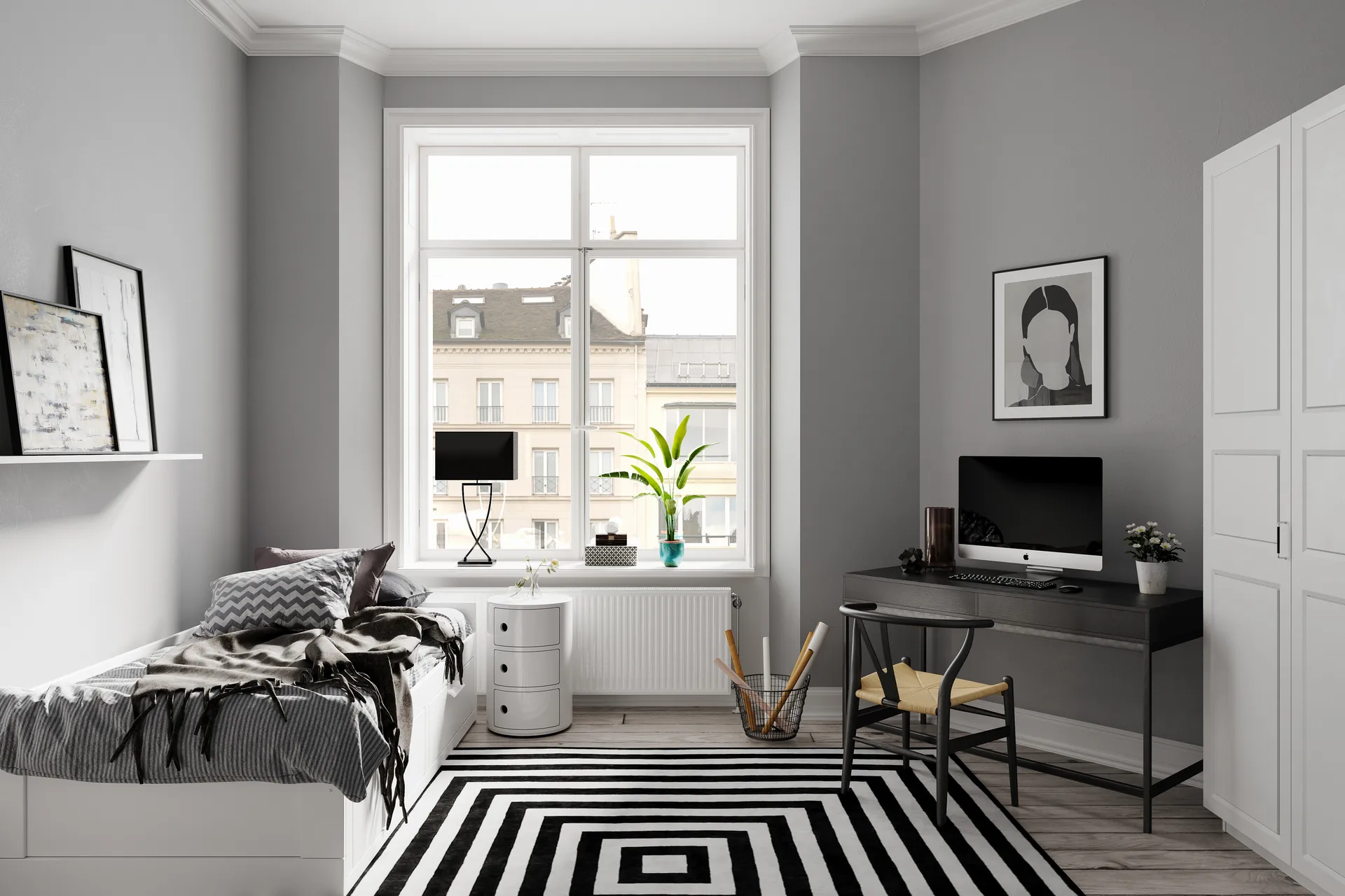 Omega tafellamp 69 cm, Zwart-chroom By Rydéns