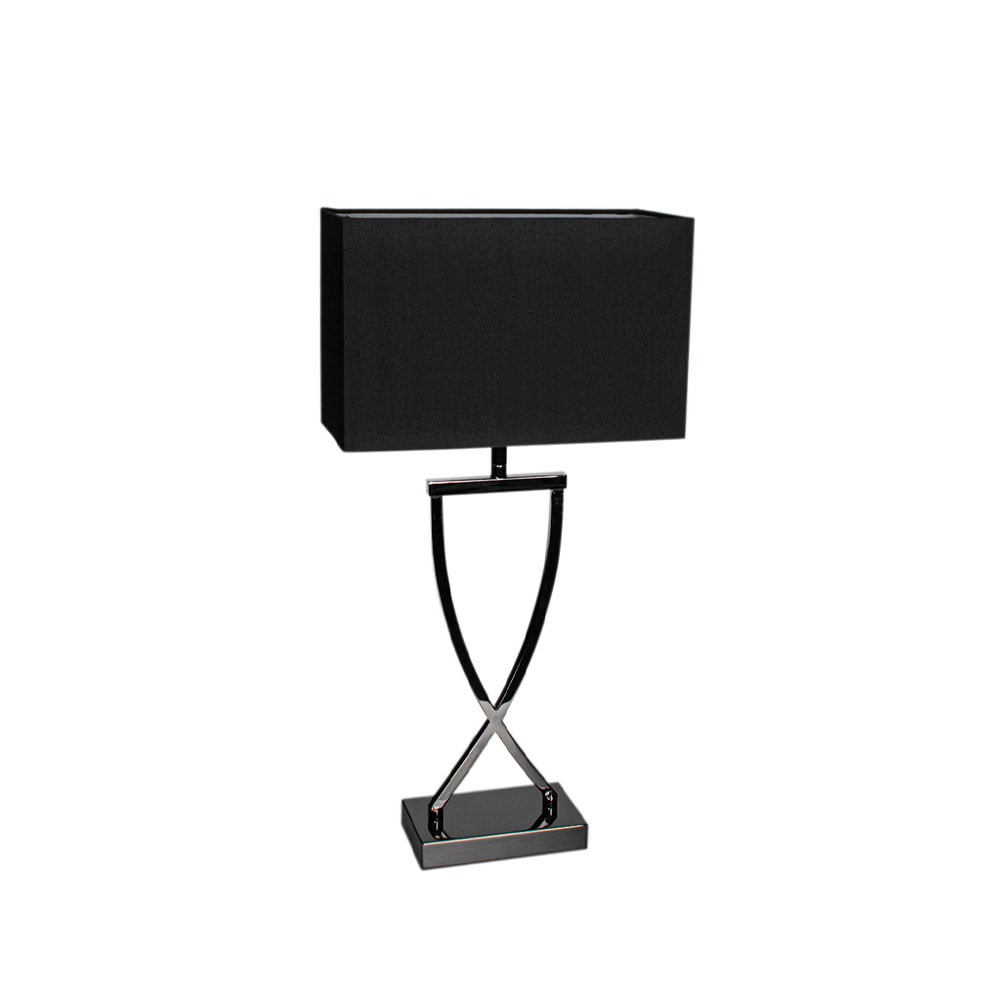By Rydéns Omega Tafellamp zwart/chroom, h52 | Scandinavisch Interieur | Bureau- & tafellampen | Zwart