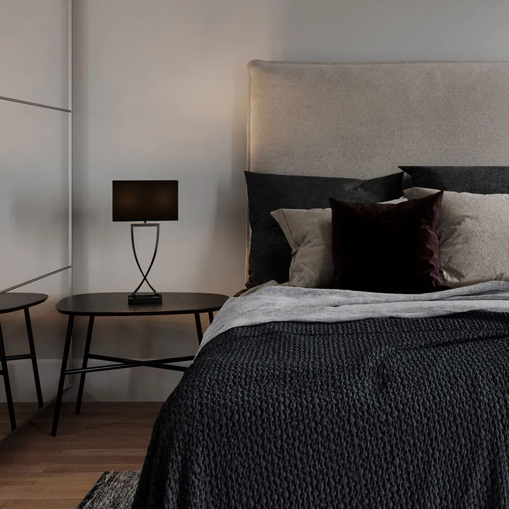 Omega Tafellamp, zwart/chroom, h52 By Rydéns