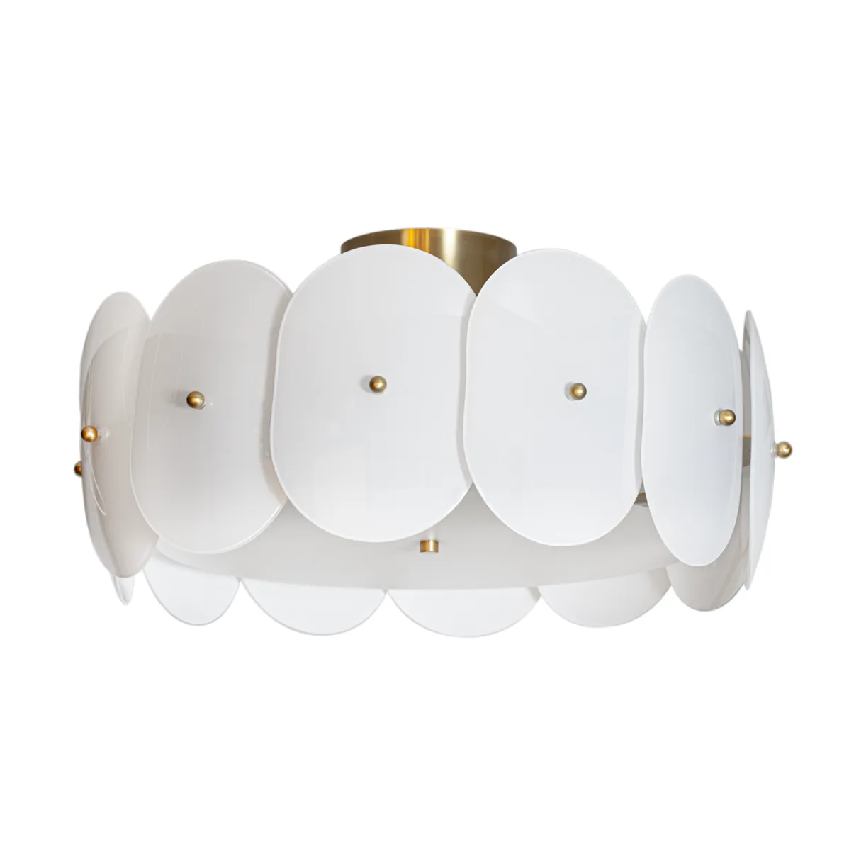 Omlott plafondlamp Ø53 cm, Messing-wit By Rydéns