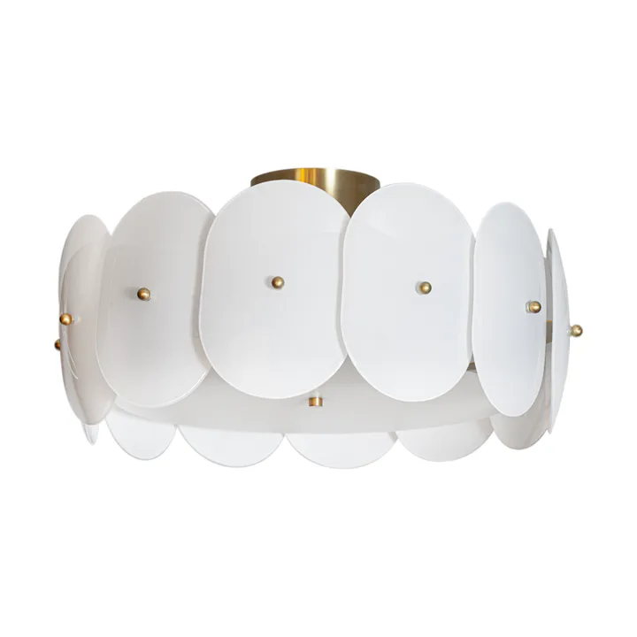 Omlott plafondlamp Ø53 cm - Messing-wit - By Rydéns
