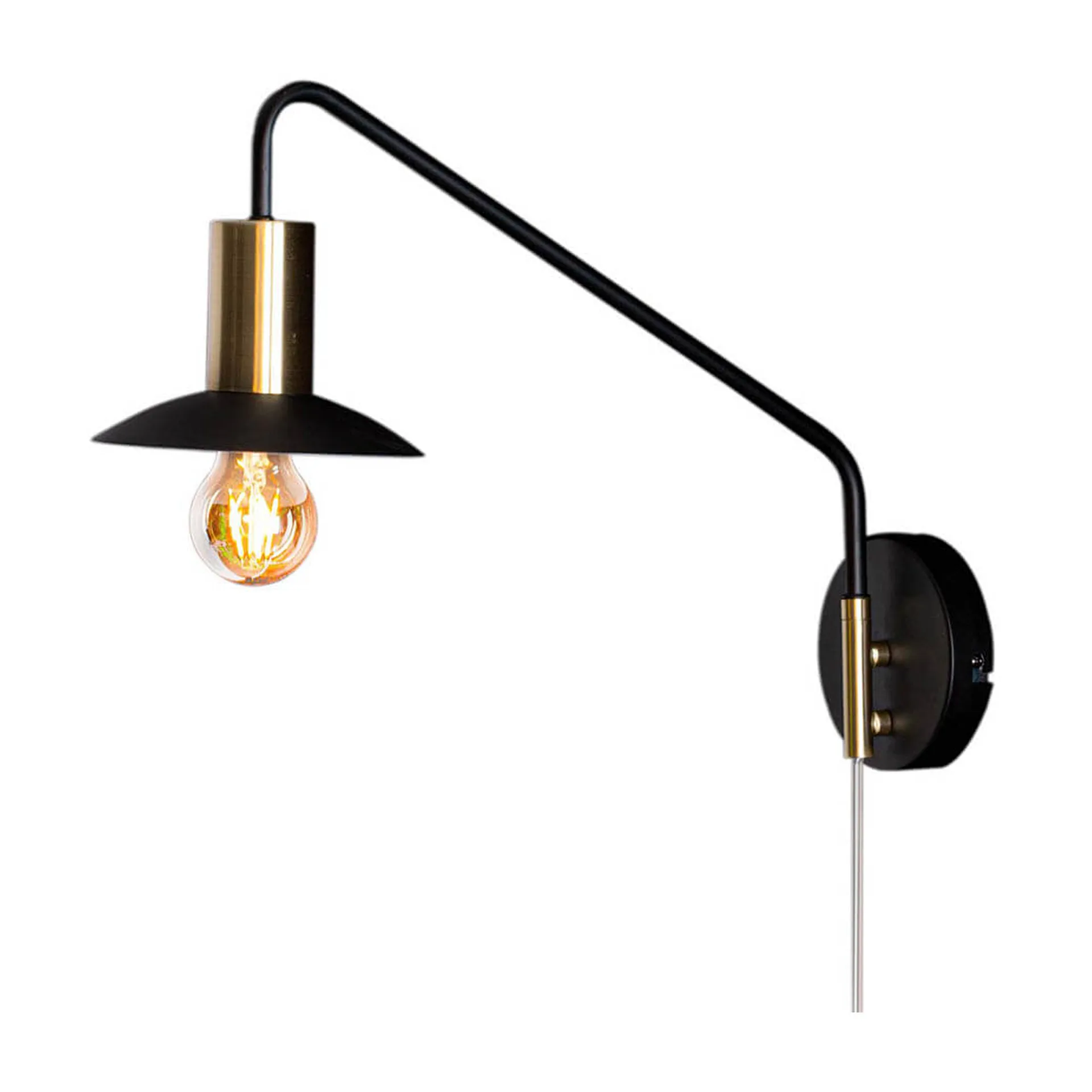 Quinn wandlamp kort, Matzwart By Rydéns