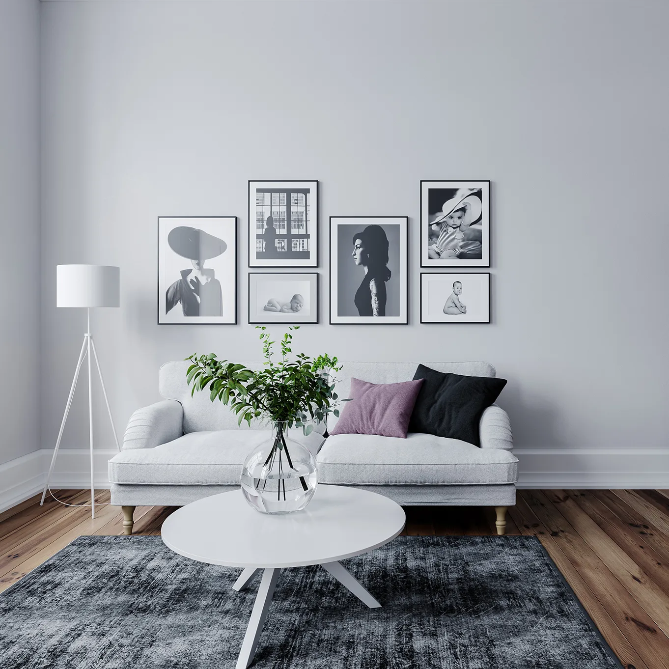 Rina vloerlamp, Wit By Rydéns