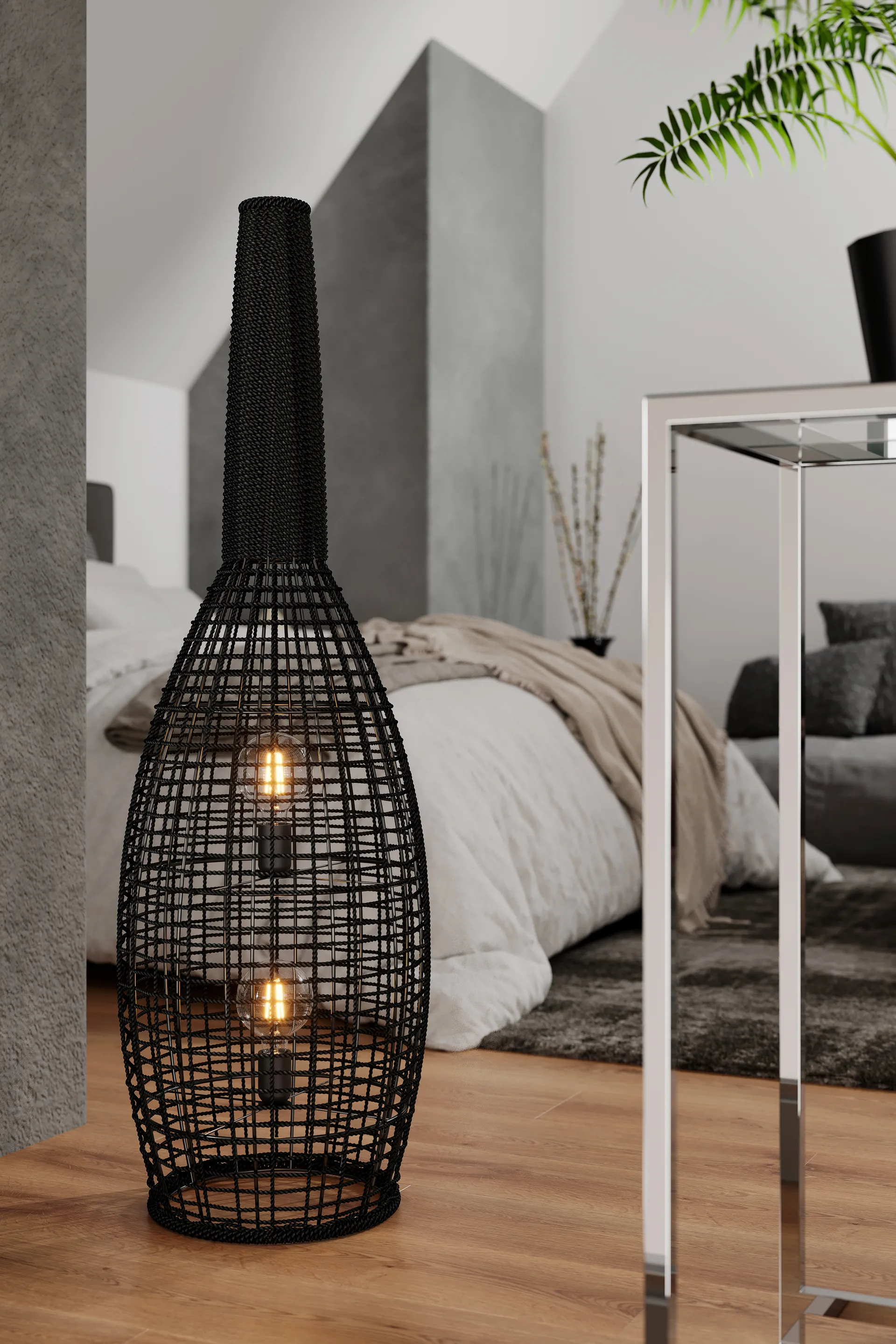 Seagrass vloerlamp, zwart By Rydéns