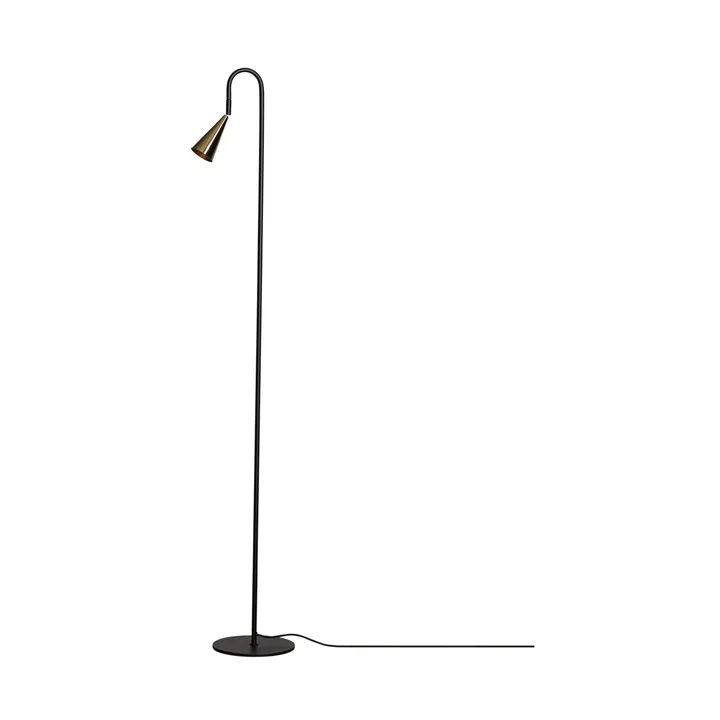 Spline vloerlamp - Zwart-messing, 140 cm - By Rydéns