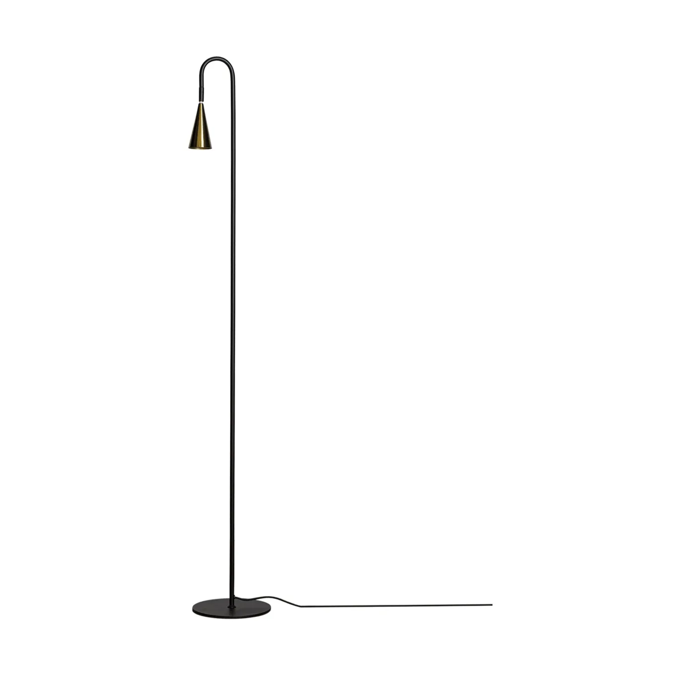 Spline vloerlamp, Zwart-messing, 140 cm By Rydéns